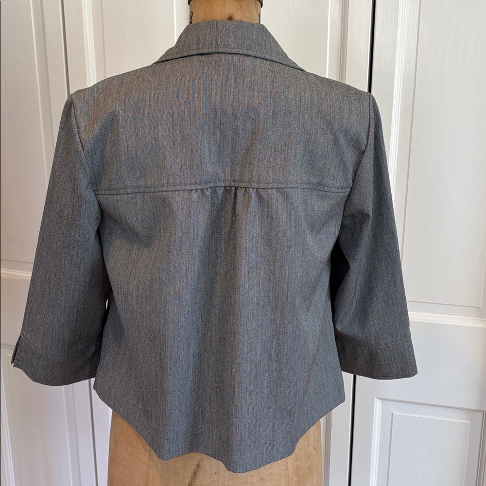 Studio Gray Cropped Single-Button Blazer Jacket - image 3